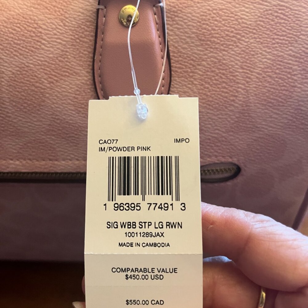 NWT COACH Large Rowan in Powder Pink! - Picture 6 of 6